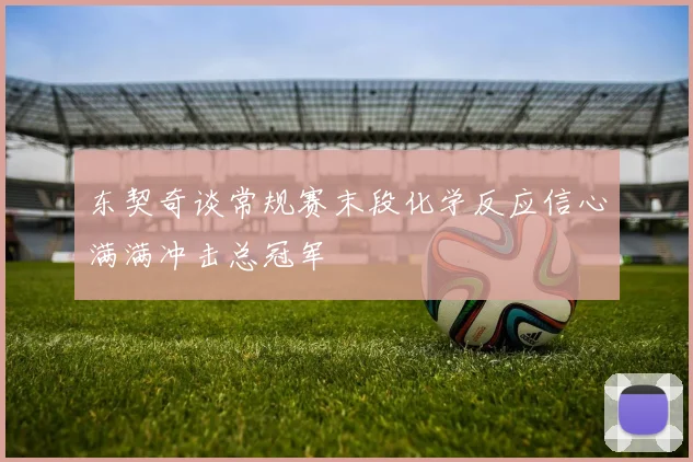 东契奇谈常规赛末段化学反应信心满满冲击总冠军